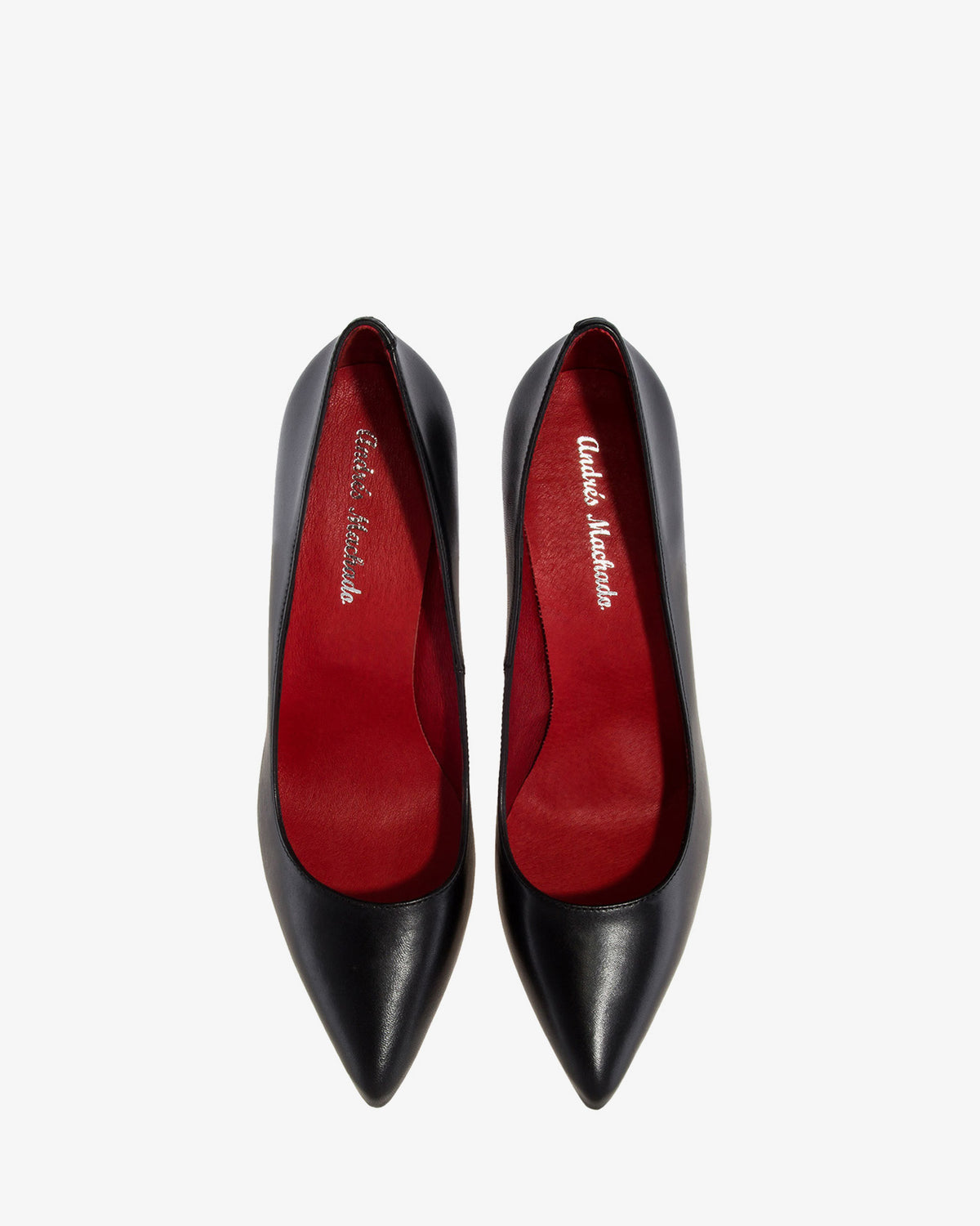 Zapato tacón de piel napa negro