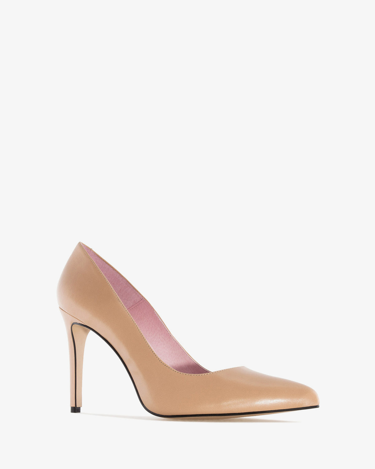 Zapato tacón de piel napa nude