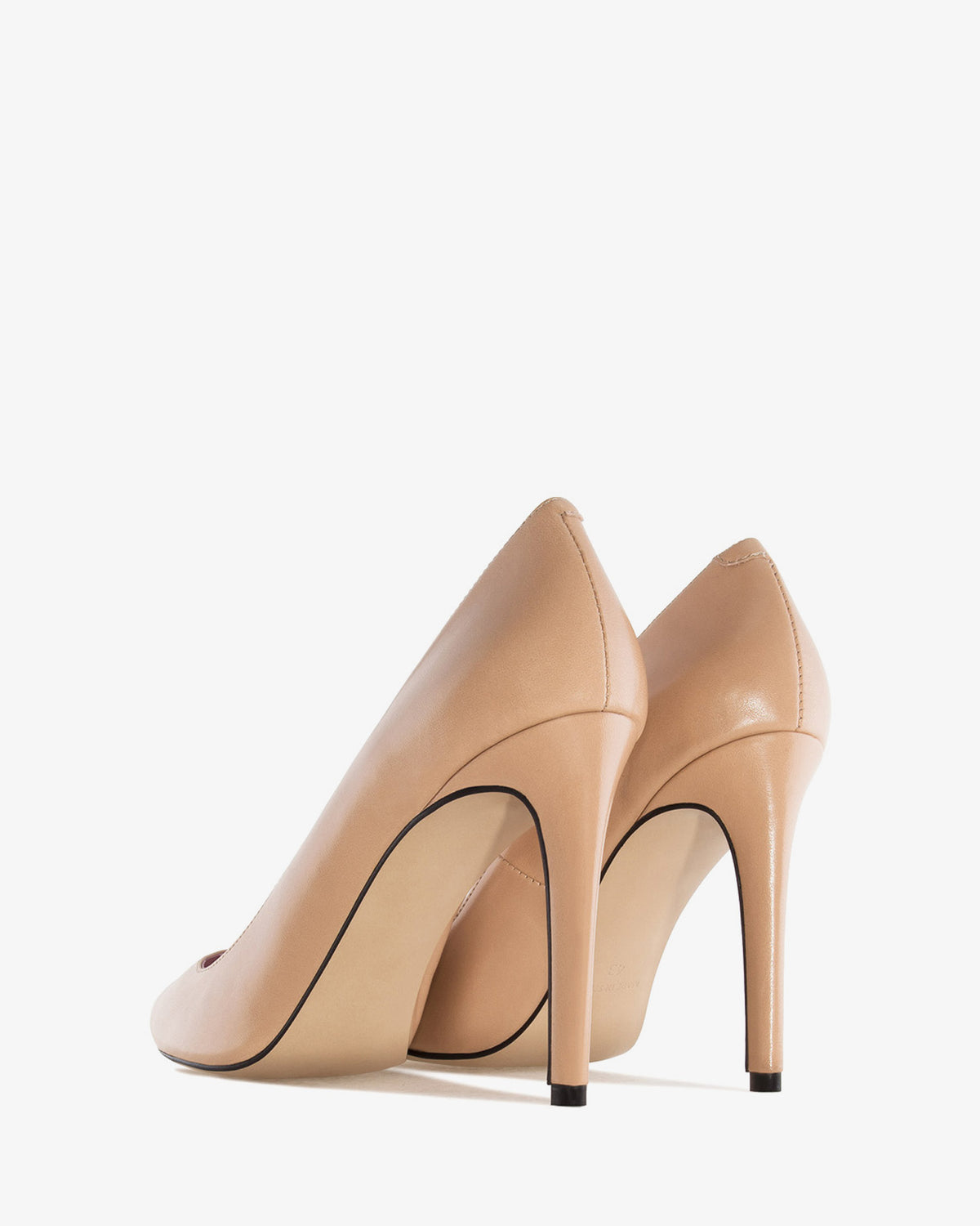 Zapato tacón de piel napa nude