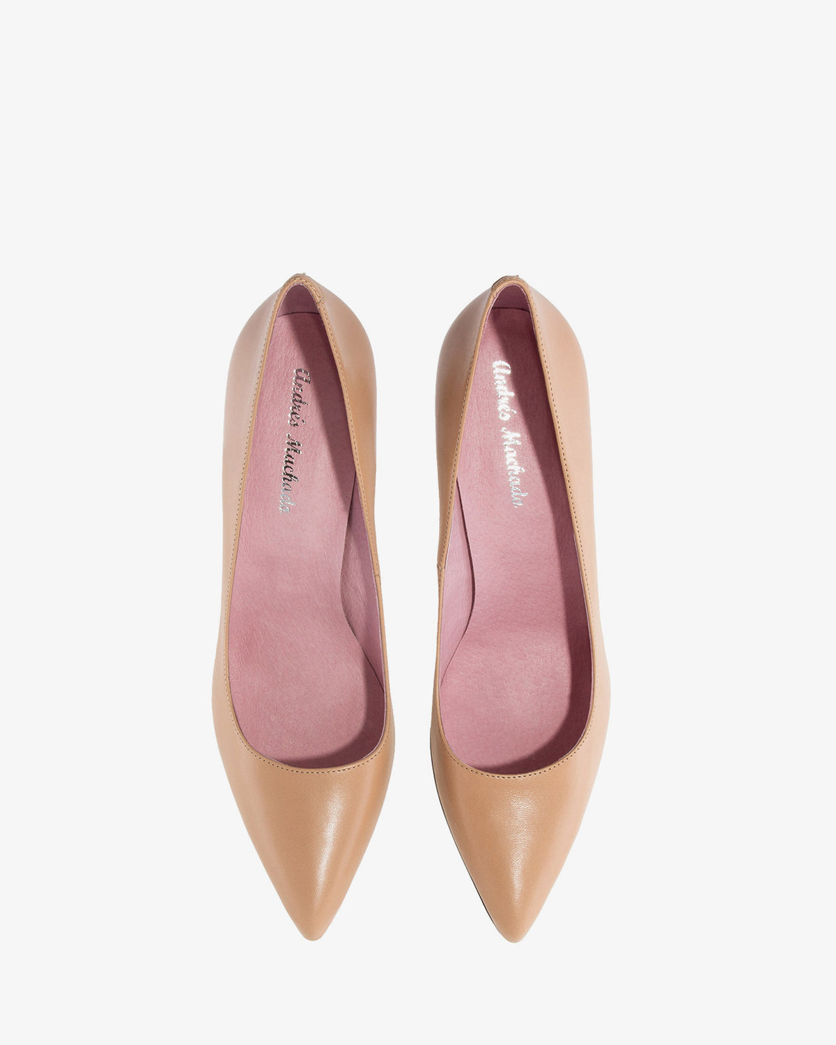 Zapato tacón de piel napa nude