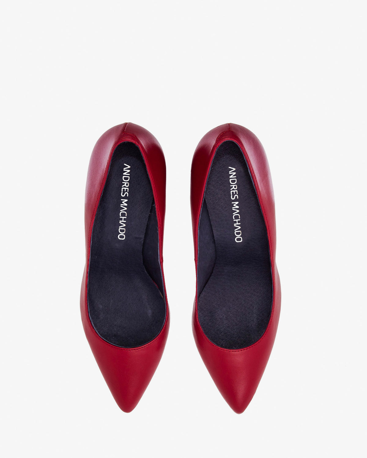 Heeled Shoes in Red Nappa Leather