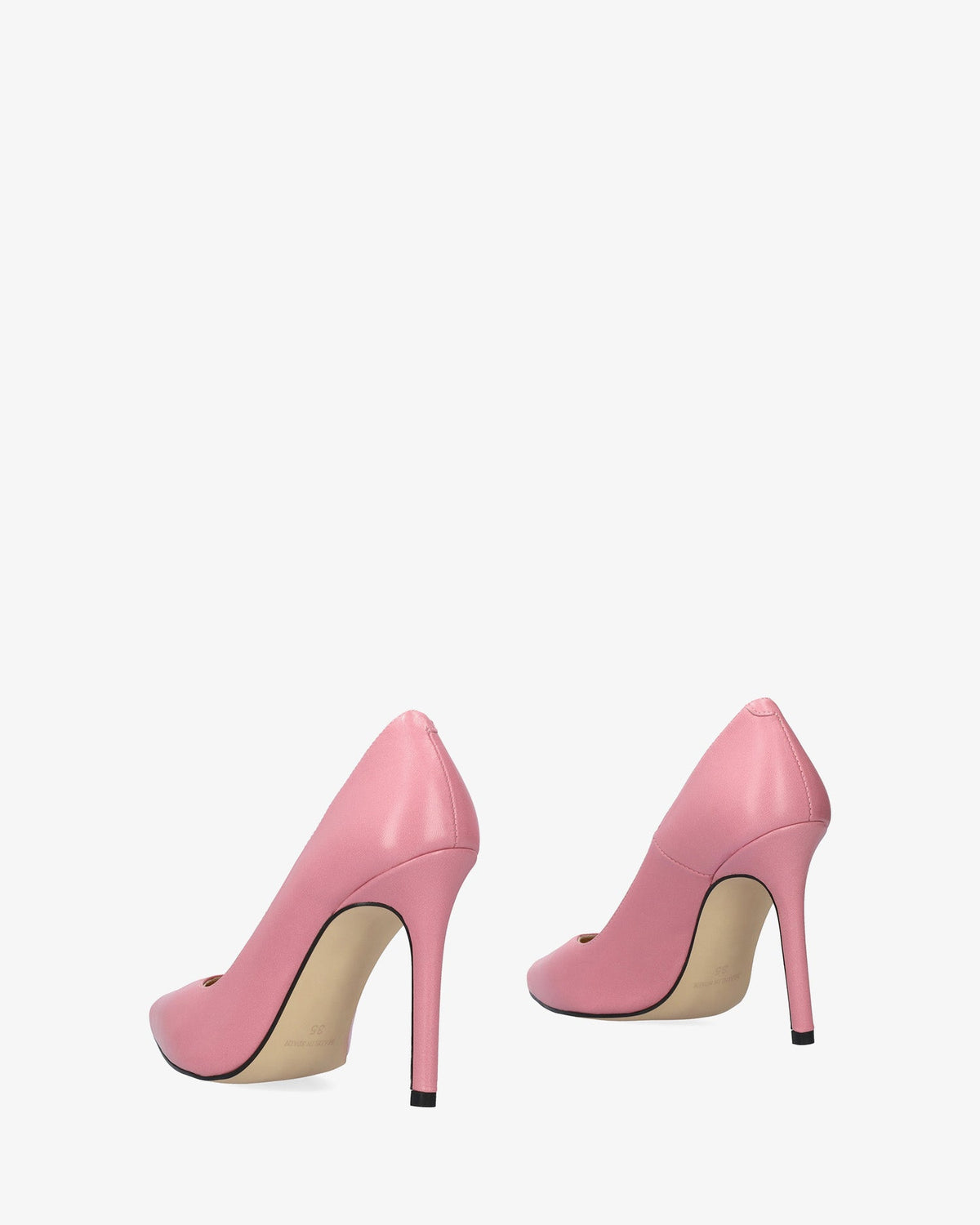 Zapato tacón en piel napa rosa