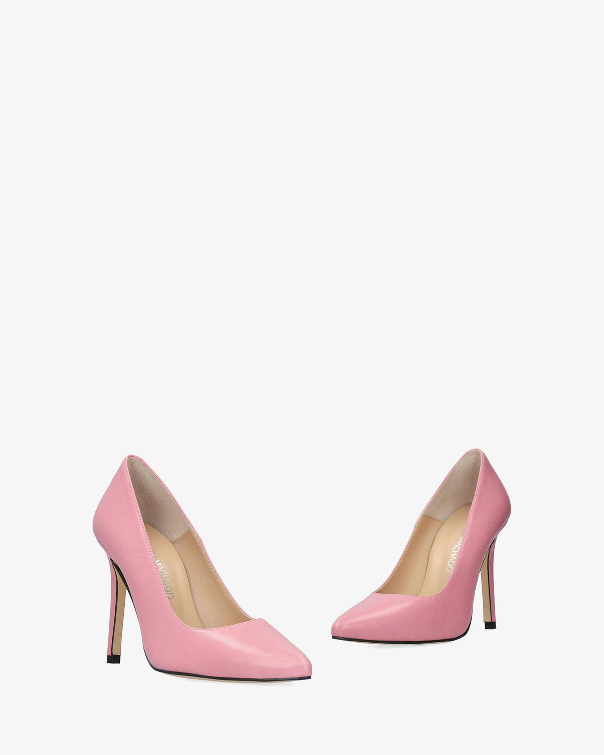 Zapato tacón en piel napa rosa