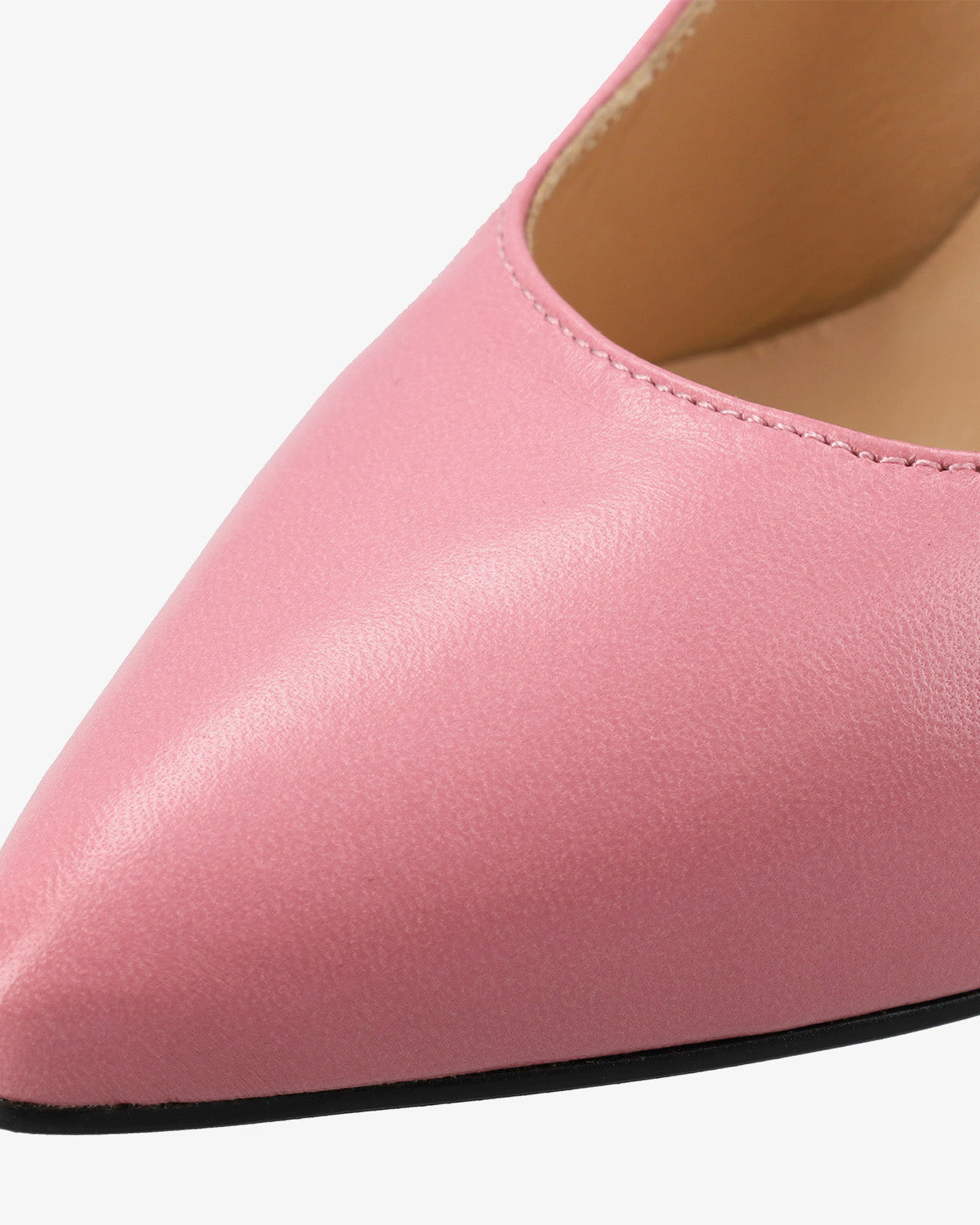 Zapato tacón en piel napa rosa