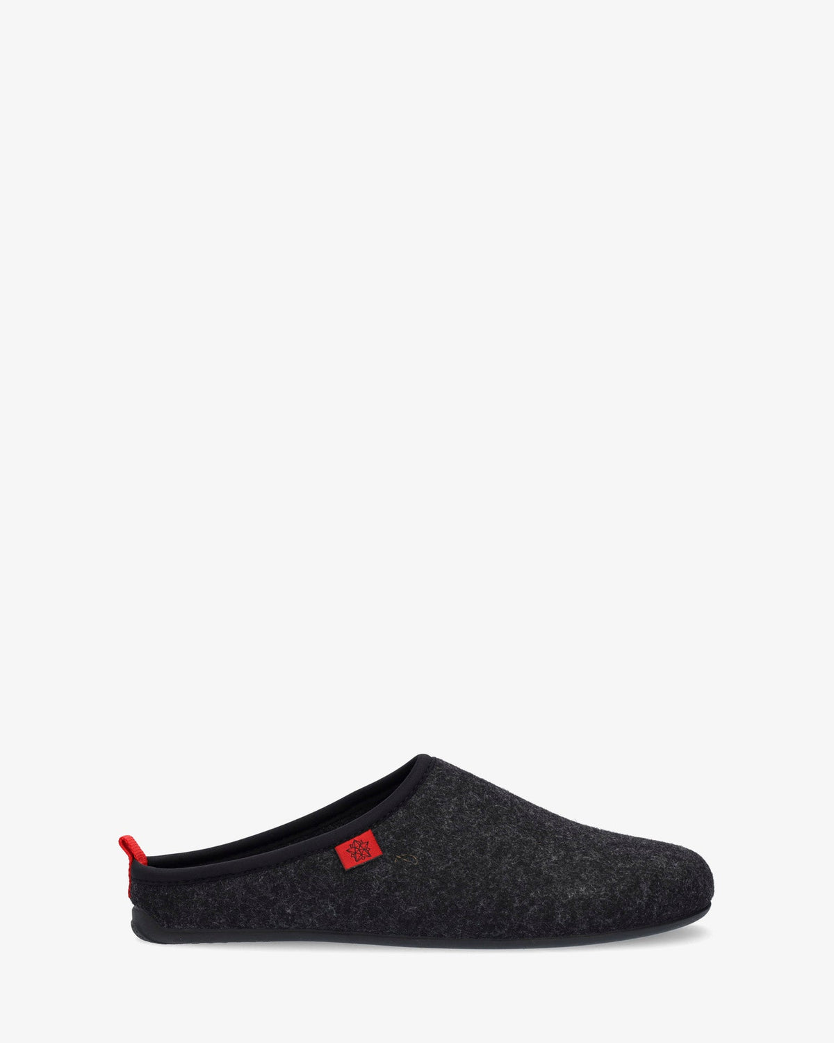 Unisex Black Felt Slippers