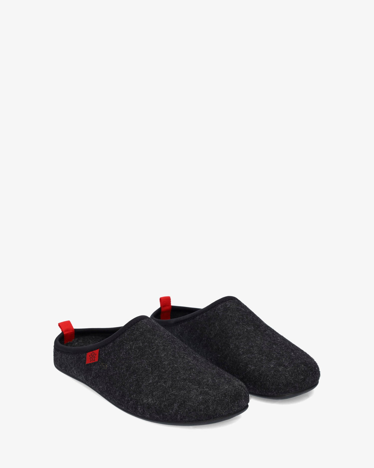 Unisex Black Felt Slippers