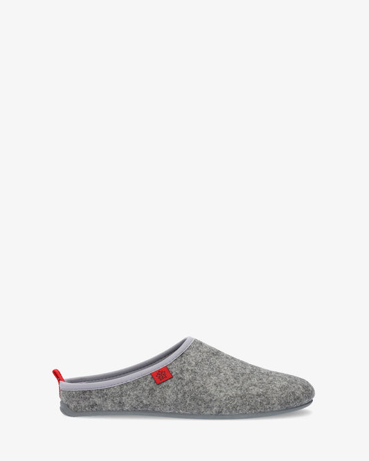 Unisex Grey Felt Slippers