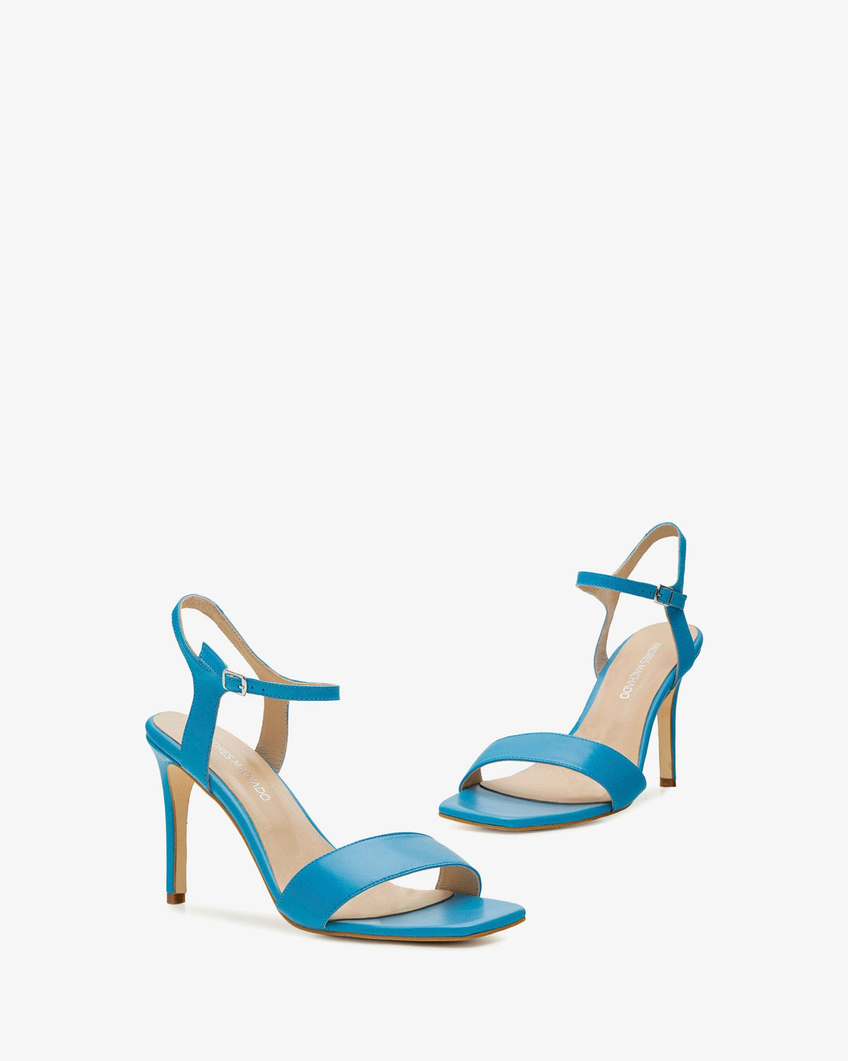 Sandalias de piel azul