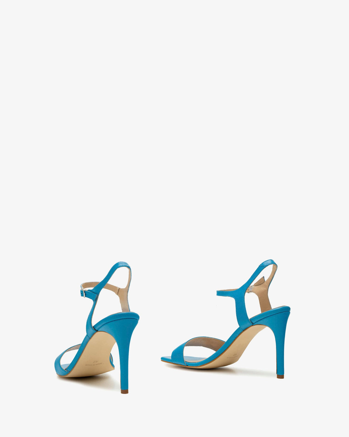 Sandalias de piel azul