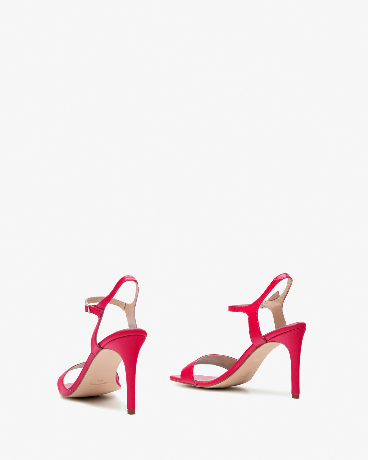 Sandalias de piel fucsia