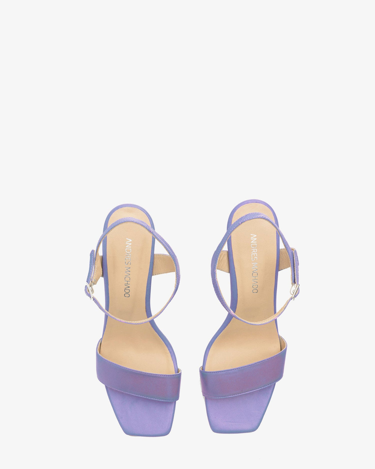Sandalias de piel lila