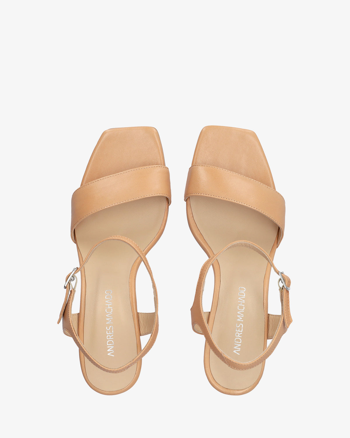 Sandalias de piel nude