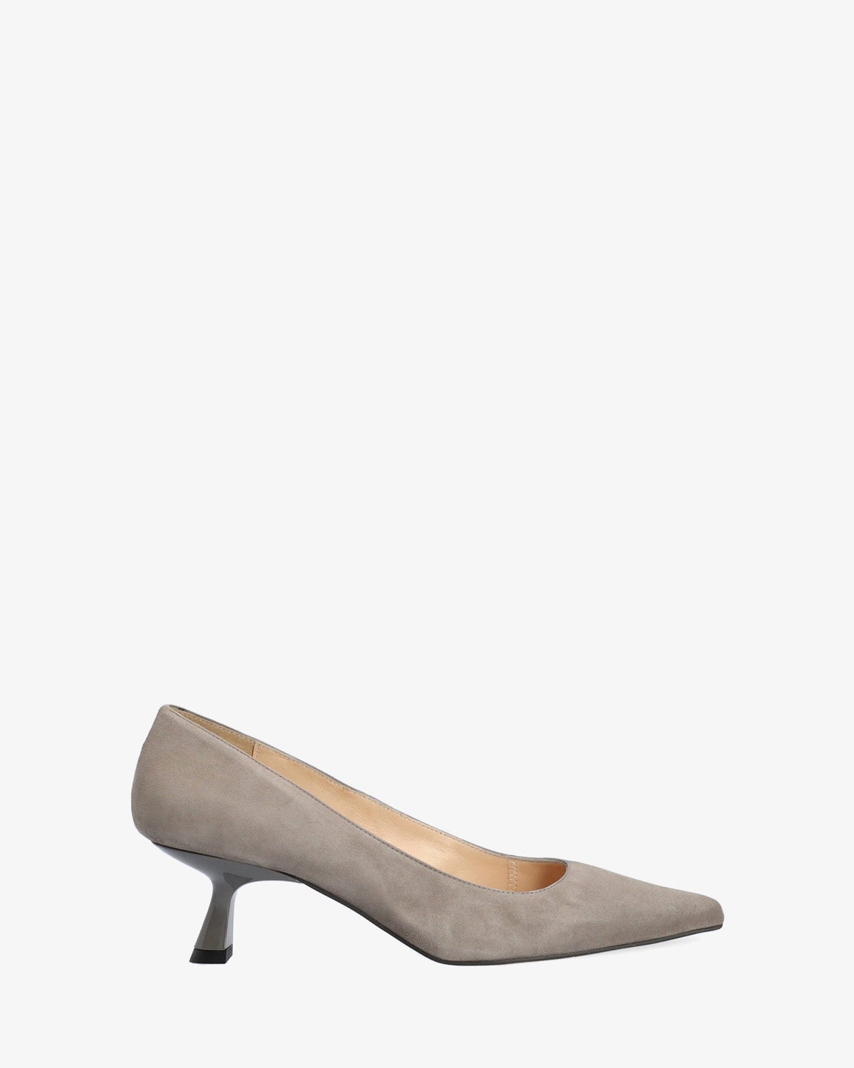 Zapato de tacón en ante antracita