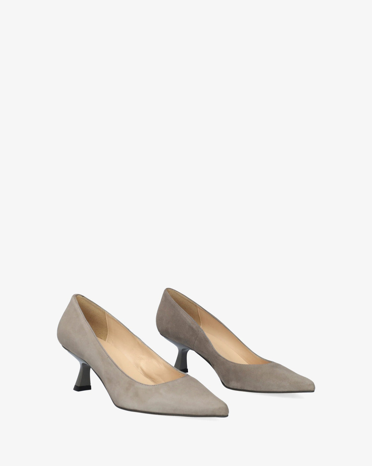 Zapato de tacón en ante antracita