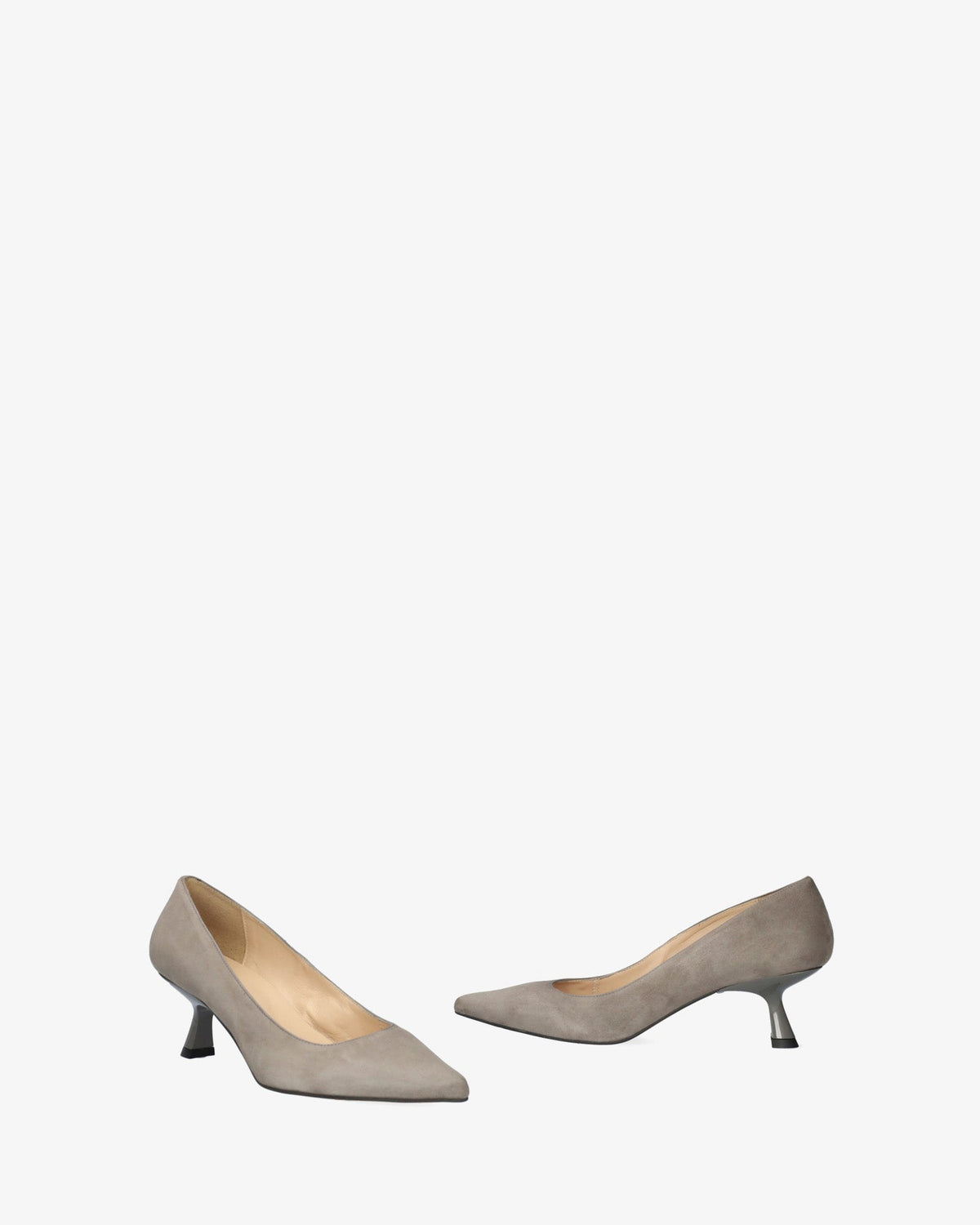 Zapato de tacón en ante antracita
