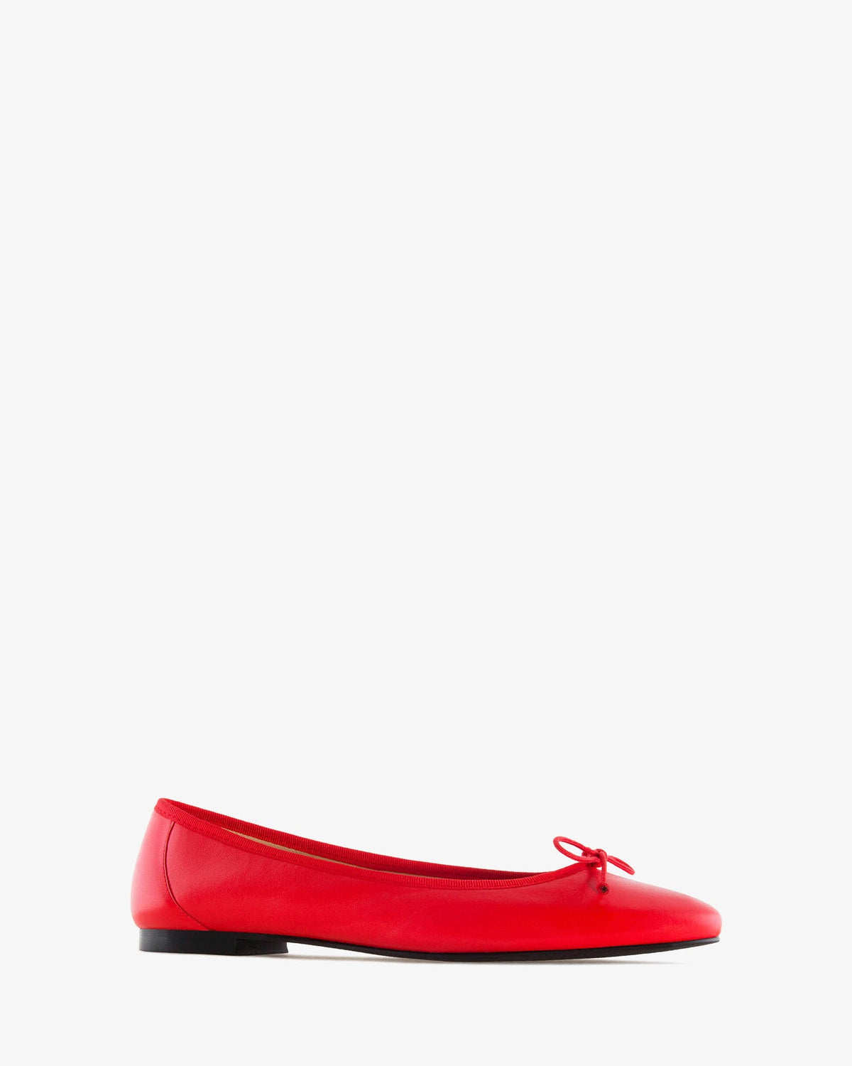 Ballet Flats in Red Leather