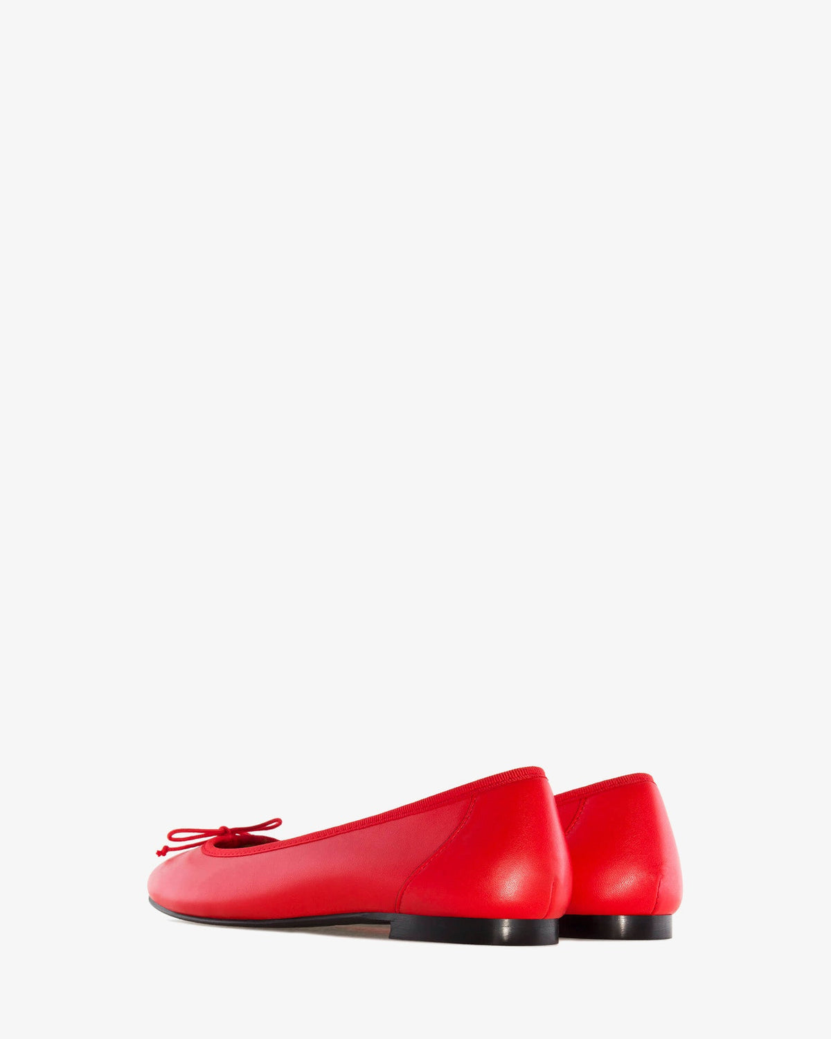 Ballet Flats in Red Leather