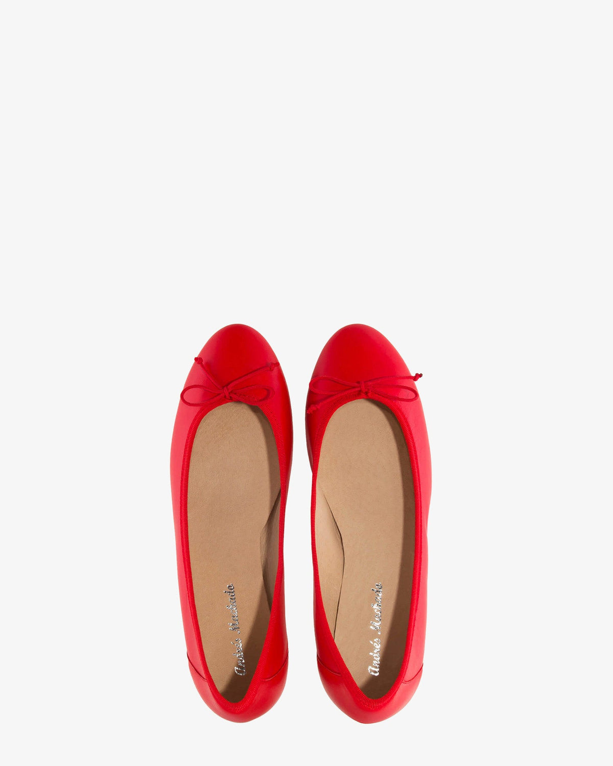 Ballet Flats in Red Leather
