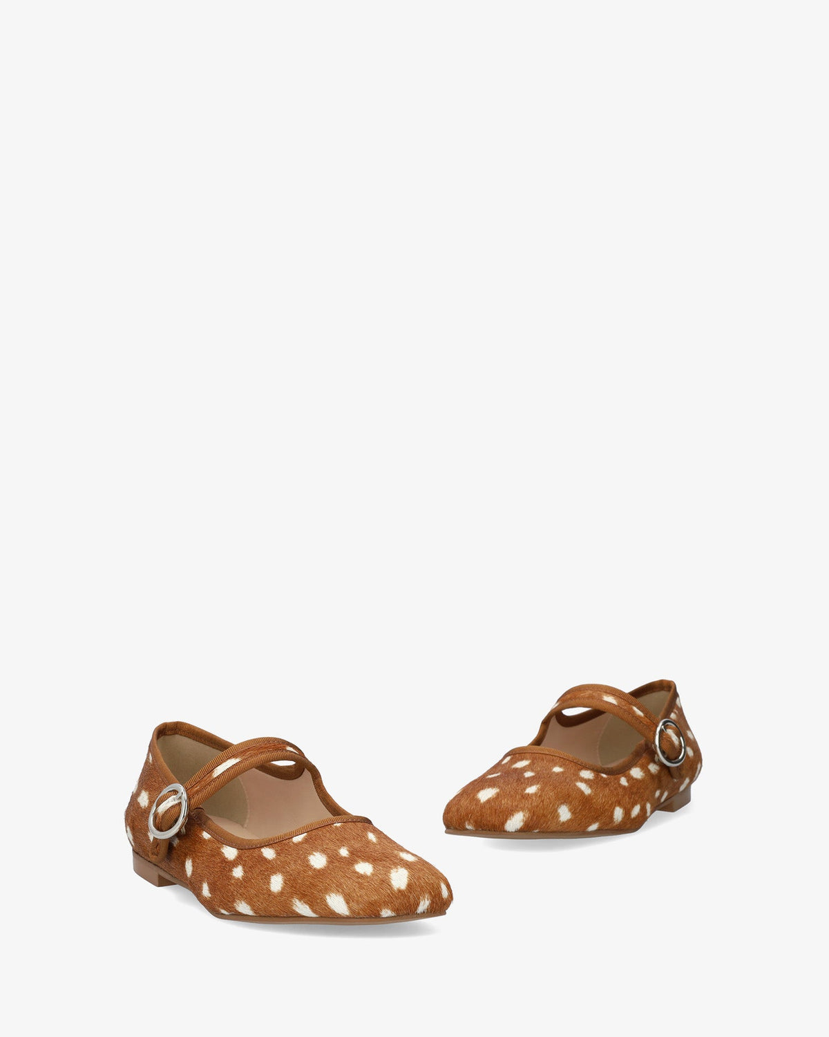 Bailarina plana en piel estampado bambi