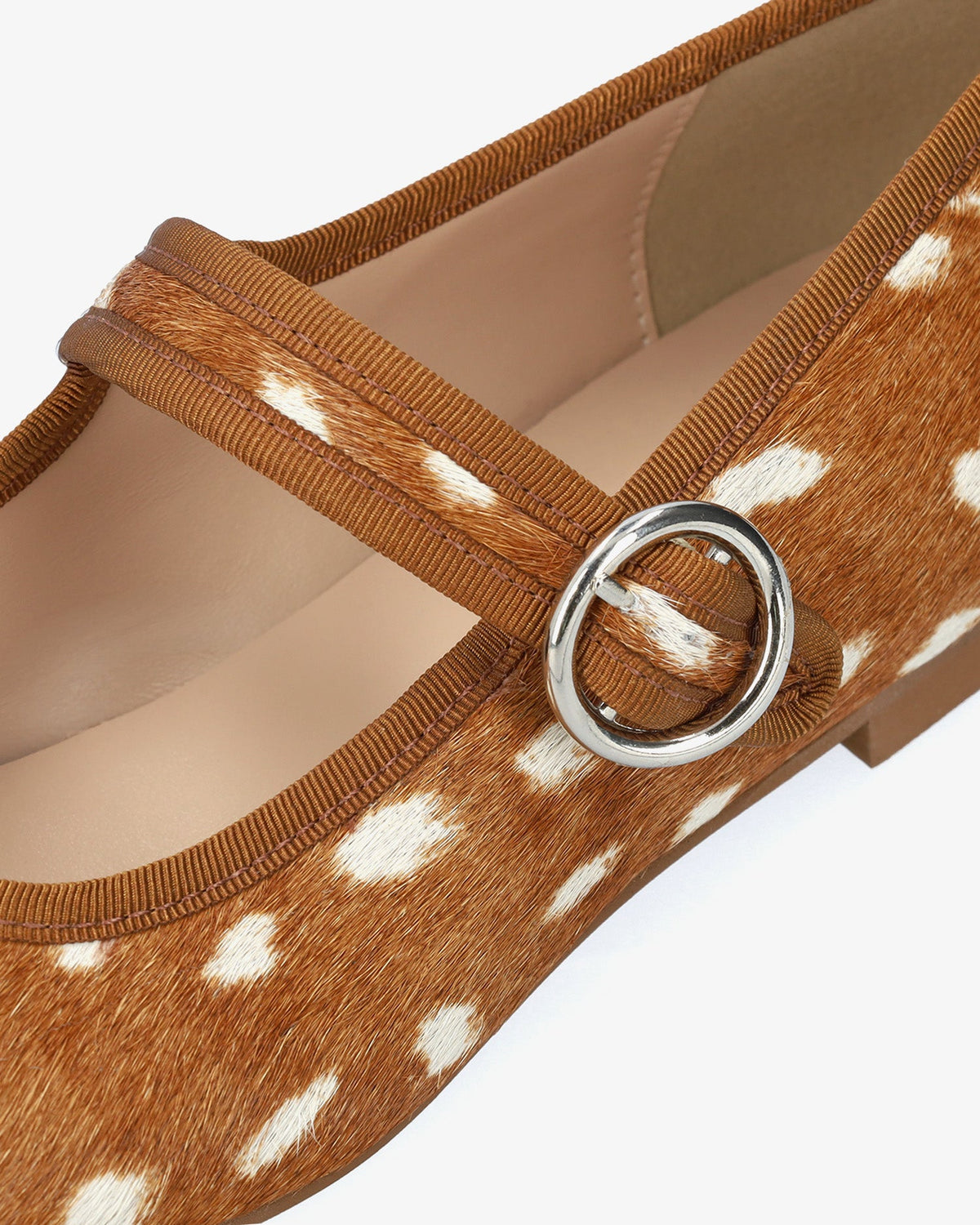 Bailarina plana en piel estampado bambi