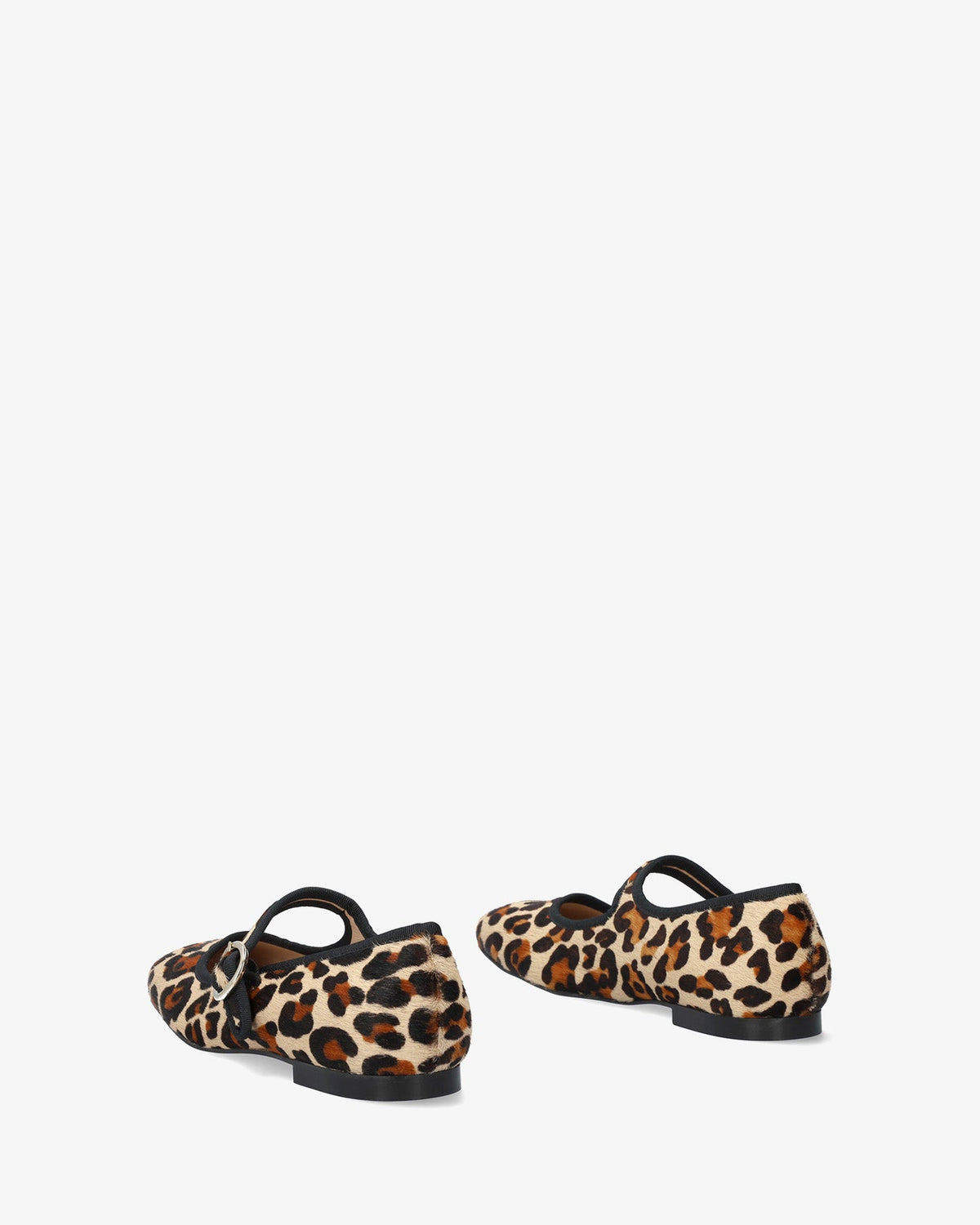 Bailarina plana en piel estampado leopardo