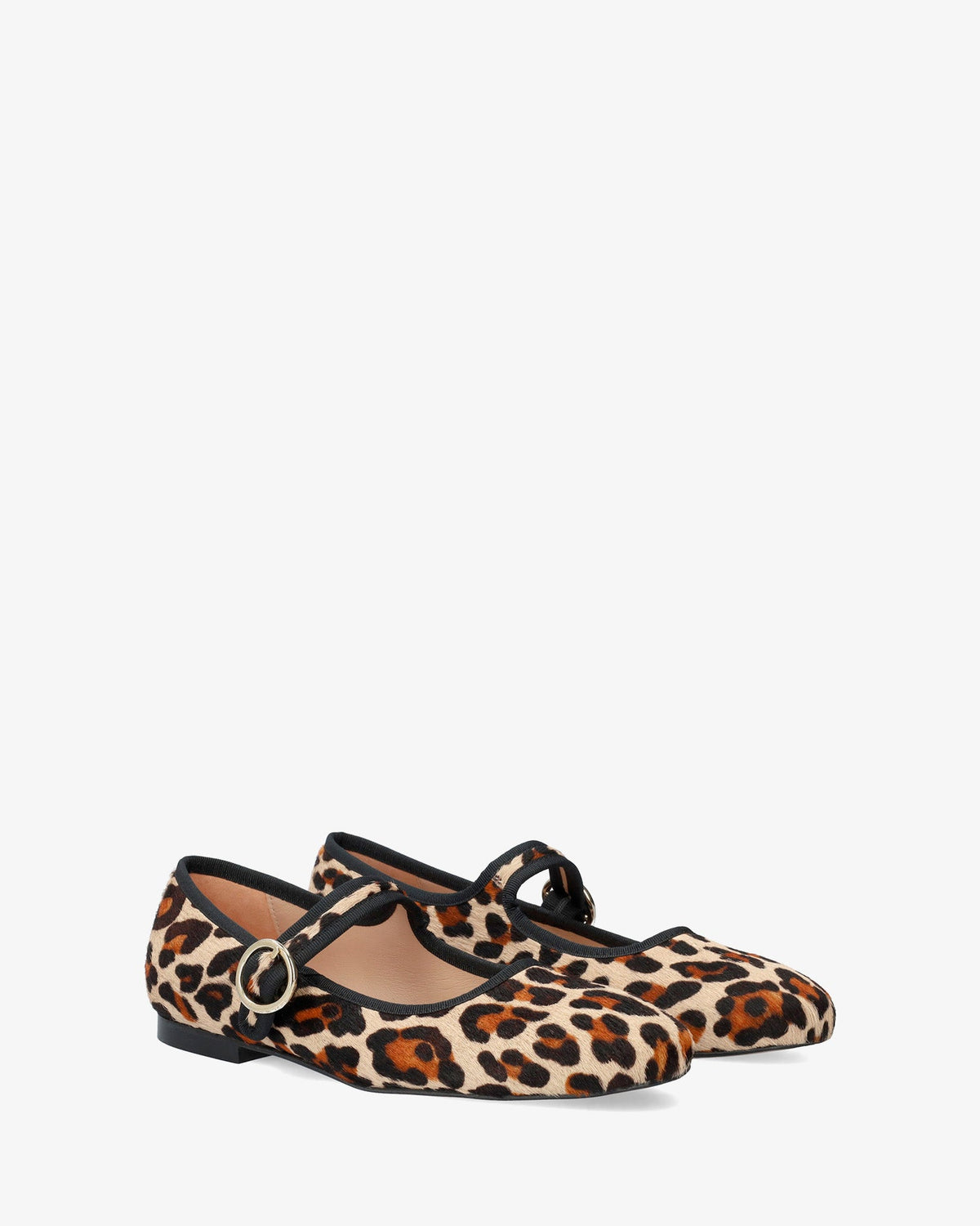 Bailarina plana en piel estampado leopardo