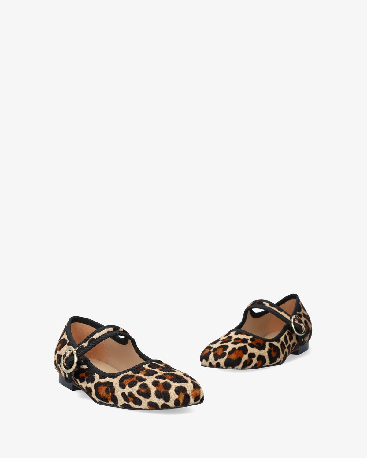 Bailarina plana en piel estampado leopardo