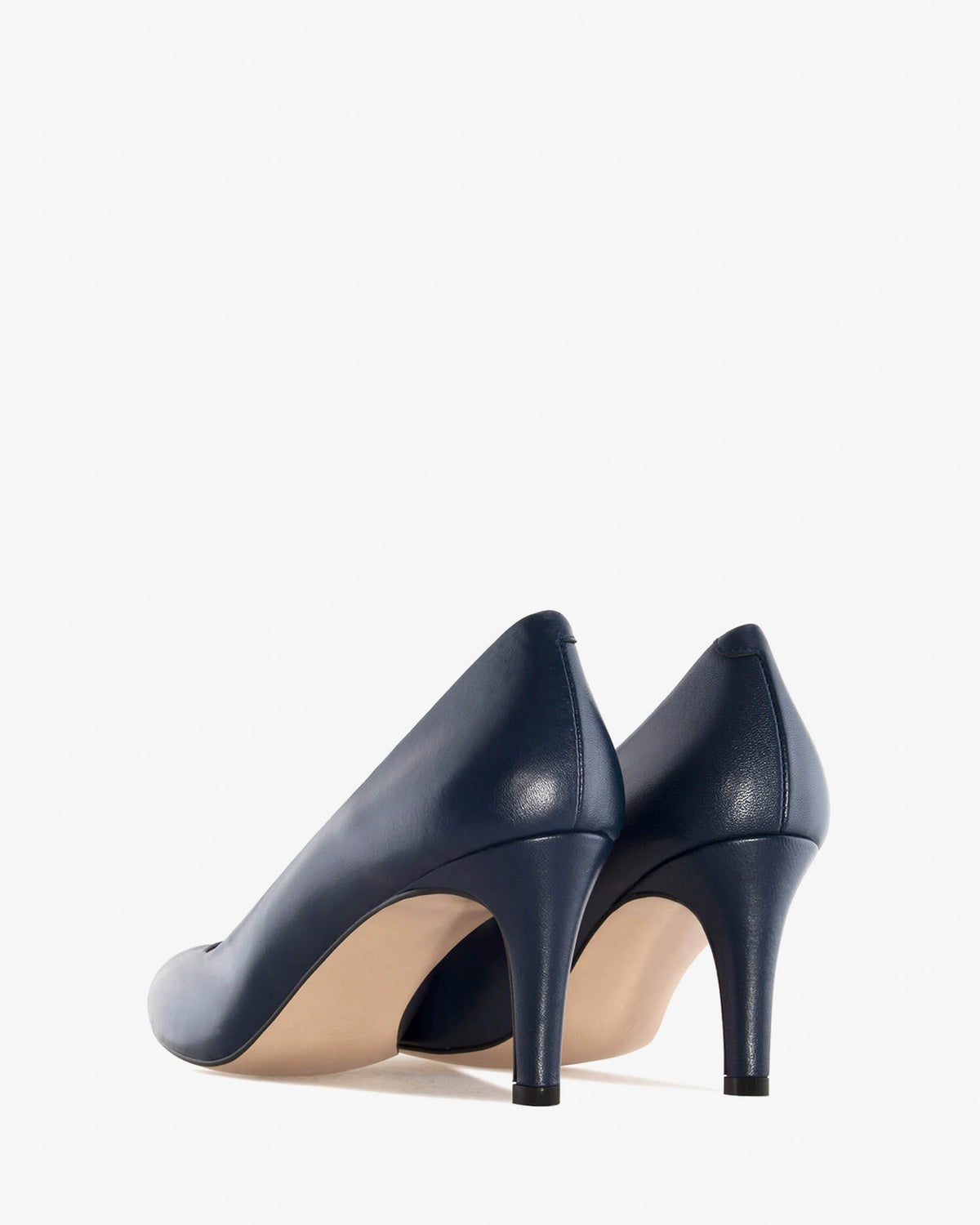 Navy leather salon