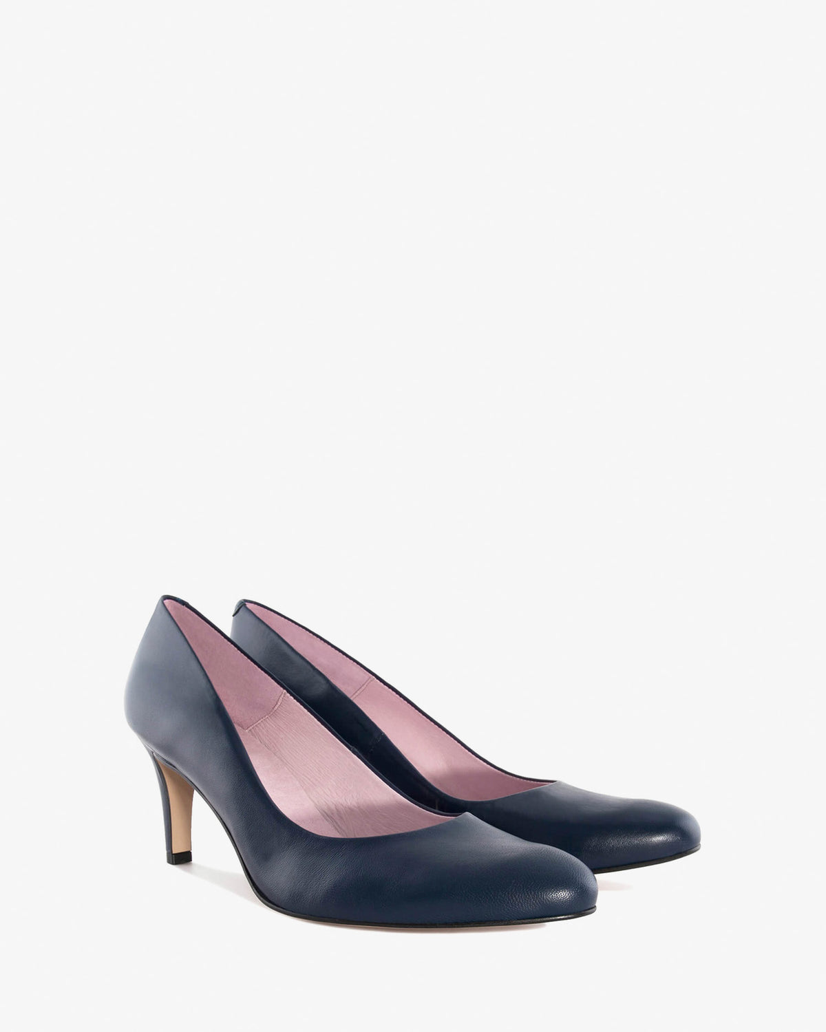 Navy leather salon